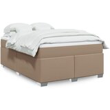  The Living Store Box spring postelja z vzmetnico kapučino 140x200cm umetno usnje - Box Spring Postelja, (21458132) Cene