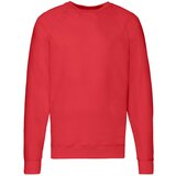 Fruit Of The Loom Czerwona bluza męska Lightweight Raglan Sweat Cijene