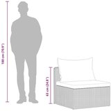 vidaXL 4-dijelna vrtna garnitura od poliratana s jastucima siva | shoptok.hr
