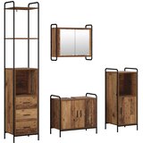  Set ormarića za kupaonicu 4 kom. Staro drvo 40 x 36 x 200,5 cm | shoptok.hr