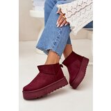 Boto Suede Snow Boots On Platform Bordeaux Corcoran | Shoptok.si
