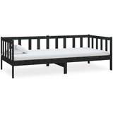  Dnevna postelja črna trdna borovina 90x200 cm, (20644080) | Shoptok.si
