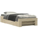 Furnova Posteljni okvir brez vzmetnice hrast 90x200 cm inženirski les, (21938123) | Shoptok.si