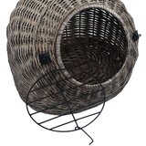  Transporter za mačke sivi 50 x 42 x 40 cm od prirodne vrbe | shoptok.hr