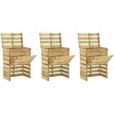 vidaXL Vrtni kompostnik iz letvic 3 kosi 80x50x100 cm borovina Cene