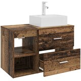  Set namještaja za kupaonicu 2 kom. Staro drvo Konstruirano drvo Smeđa 49,5 x 41 x 79,5 cm | Shoptok.si