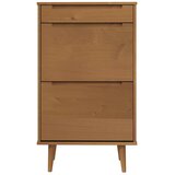 Ormarić za cipele MOLDE smeđi 59,5x35x103 cm masivna borovina | Eponuda.ba