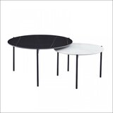 Olimp Sport Klub sto Moriz 3 Crna i Bela keramicka ploca/Crne noge | ePonuda.com