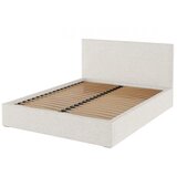 MESONICA Bež tapecirani bračni krevet s prostorom za odlaganje s podnicom 160x200 cm Bufo – | shoptok.hr