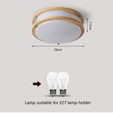 Brilagi plafonsko svetlo elaro 2xE27/40W/230V prečnik 26 cm drveni dekor | Eponuda.com