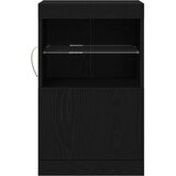  Komoda s LED svjetlima Crna Hrast 41x37x67 cm | shoptok.hr
