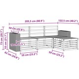  Set vanjskih sofa 4 kom. Prirodna | shoptok.hr