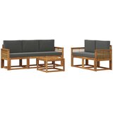  Set vanjskih sofa 6 pcs Prirodna i antracit Poliester | shoptok.hr