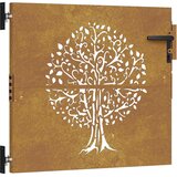  Vrtna vrata 85 x 150 cm od čelika COR-TEN četvrtasti dizajn | shoptok.hr