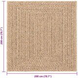  Rug "ZIZUR" Bež 240x240 cm Juta videz Notranje in zunanje | Shoptok.si