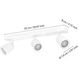 Eglo 901947 - Spot svetlo CAMALDOLI 3xGU10/10W/230V belo | Eponuda.com