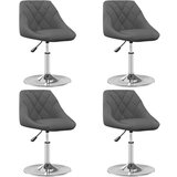 Maison Chic Vrtljivi Jedilni stoli - Vzorci stoli 4 kosi temno siv žamet A1890, (22031174) | Shoptok.si