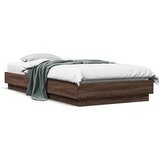  Okvir za krevet s LED svjetlima smeđa boja hrasta 100 x 200 cm | shoptok.hr