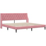  Krevetna konstrukcija Ružičasta 200 x 200 cm Baršun | shoptok.hr