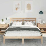  Krevetna konstrukcija Smeđa 150 x 200 cm Čvrsto borovo drvo | shoptok.hr