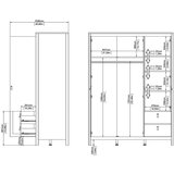 Tvilum Sivo-bež ormar s ogledalom 150x199x58 cm Madrid – | shoptok.hr