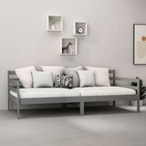  Dnevna postelja z vzmetnico 90x200 cm siva trdna borovina, (20646618) | Shoptok.si