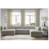 Bobochic Paris Svijetlo siva kutna garnitura od bouclé tkanine (s desnim kutom/u obliku slova "U") Megeve – | shoptok.hr