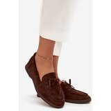Boto Women's Flat Loafers with Laces Chocolate Zalina | Shoptok.si