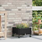  Vrtni saksija s kotačima Crna 40 x 40 x 29 cm PP | shoptok.hr
