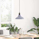 vidaXL Visilica podesiva po visini E27 sjajno siva Ø 31 cm metal | shoptok.hr