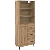 vidaXL Visok predalnik s predalom Umetni hrast 69,5 x 34 x 180 cm | Shoptok.si