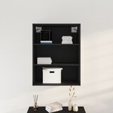 vidaXL Visiči Stenski Kabinet Črni hrast 69.5 x 32.5 x 90 cm u