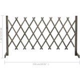  Rešetkasta ograda siva 150 x 80 cm od masivne jelovine | shoptok.hr