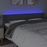  LED uzglavlje tamnosivo 203x16x78/88 cm od tkanine | shoptok.hr