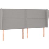  Uzglavlje s ušima svjetlosivi 203x23x118/128 cm od tkanine | shoptok.hr