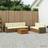  Set vanjskih sofa 6 kom. Prirodna i krem | shoptok.hr