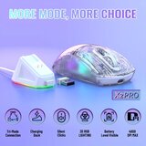Attack Shark bežični gaming miš X2Pro Silent/TriMode/Transparent/3D rgb + charging dock | Eponuda.com