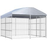 Vanjski kavez za pse s krovom 300 x 300 x 200 cm Cijene