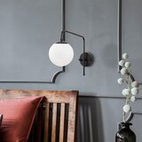 Opviq Zidna lampa E14 Grlo, Crno-bijela | Eponuda.ba