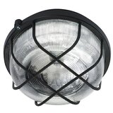  Stropna svetilka za zunanjo uporabo (E27, Ø x V: 200 x 105 mm, Steklo, Črna) | Shoptok.si