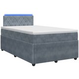  Boxspring krevet s madracem Tamnosiva 120 x 190 cm Baršun | shoptok.hr