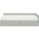  Kotni okvir postelje z matrico Drugo 2 pcs Svetlo siva Žamet, (5000123259) | Shoptok.si