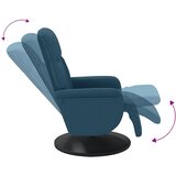  Naslonjač s osloncem za noge plavi baršunasti | shoptok.hr