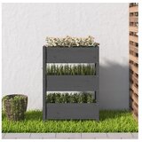  Visoka greda siva 77x25x104,5 cm trdna borovina | Shoptok.si