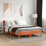 Maison Chic Posteljni okvir - Dvoposteljna postelja - Zakonska postelja brez vzmetnice voščeno rjav 160x200 cm borovina-J4660, (21770370) | Shoptok.si