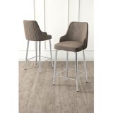 Hanah home set od 6 barskih stolica Tera, kapućino tkanina Babyface, hromirane metalne noge | Eponuda.com