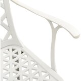  3-dijelni bistro set od lijevanog aluminija bijeli | shoptok.hr