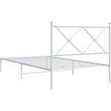 vidaXL Metalni okvir za krevet s uzglavljem bijeli 107x203 cm | shoptok.hr
