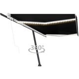 vidaXL Avtomatska tenda LED + senzor 500x300 cm antracitna Cene