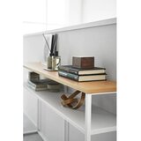 YAMAZAKI Bijeli/svjetlo smeđi pomoćni stol u dekoru jasena 20,5x126 cm Tower – | shoptok.hr